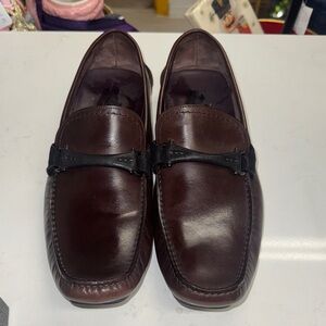 Salvatore Ferragamo Dark Brown Leather Loafers